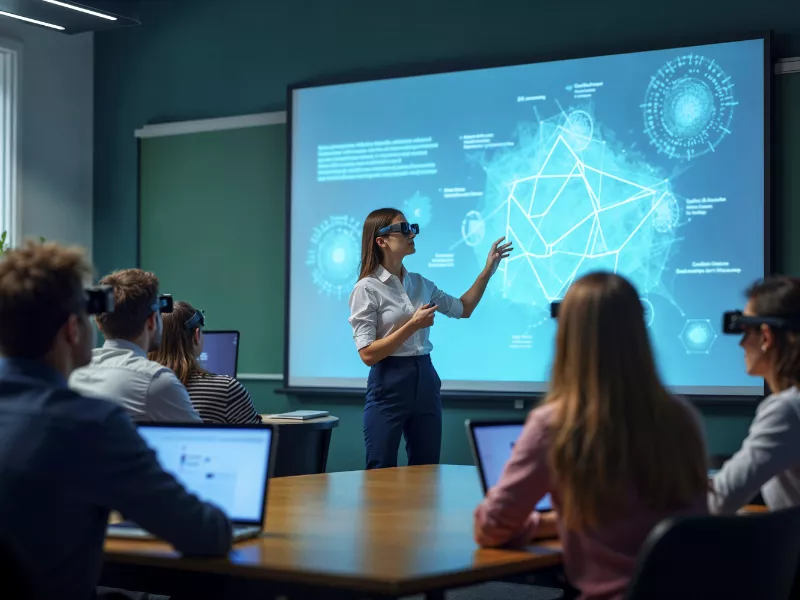 How Will AI Change Education as students learn through AI visuals in a smart classroom 