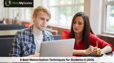 A banner image with text: 8 Best Memorization Techniques for Students in 2026