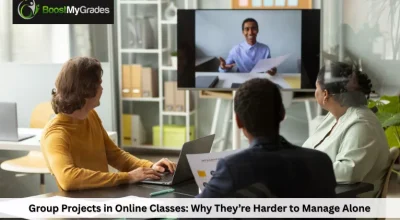 Student struggling to manage group projects in online classes alone and needs help to overcome.