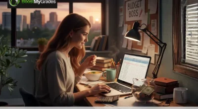 The banner image is showing how to manage college expenses