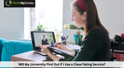blog banner image with text Will My University Find Out if I Use a Class-Taking Service?